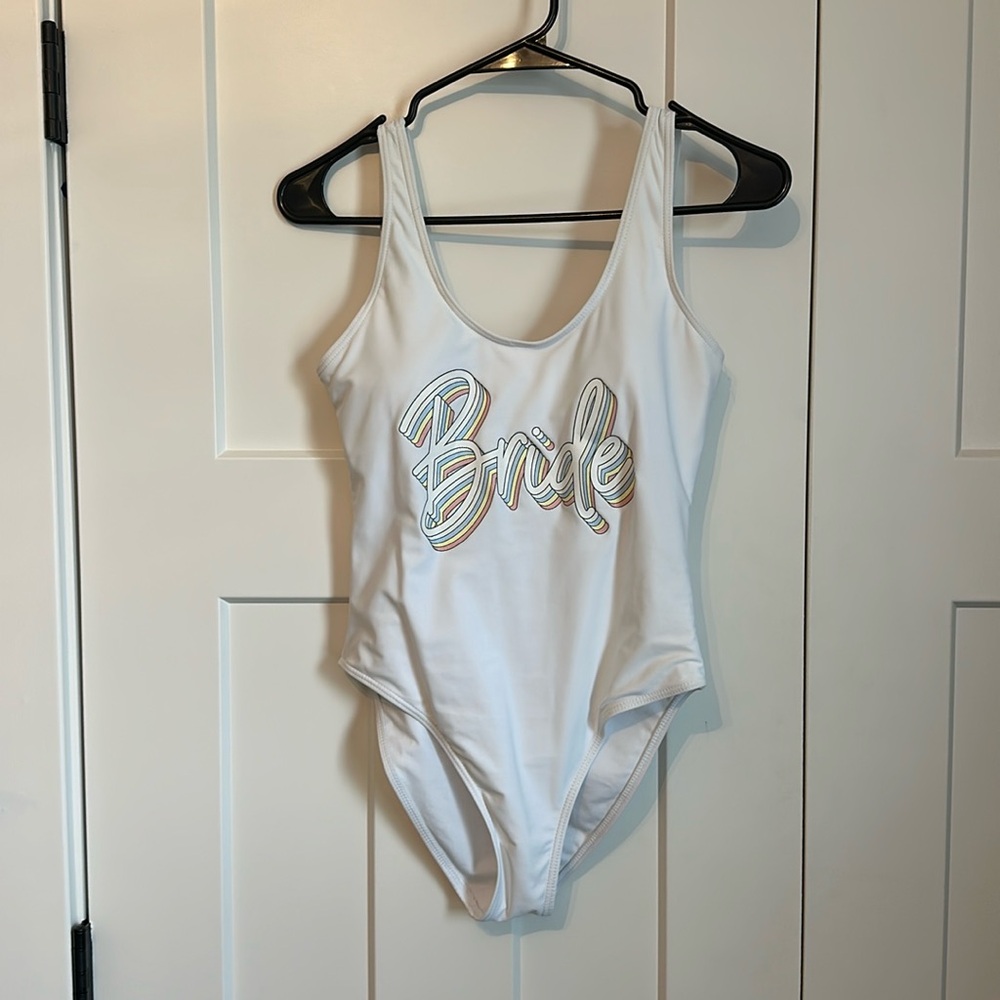 Bride one piece bathing suit